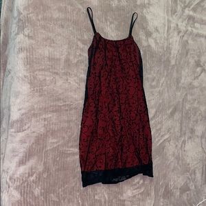 a red and black dress